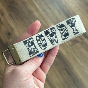 'Howdy' Canvas Key Fob Wristlet